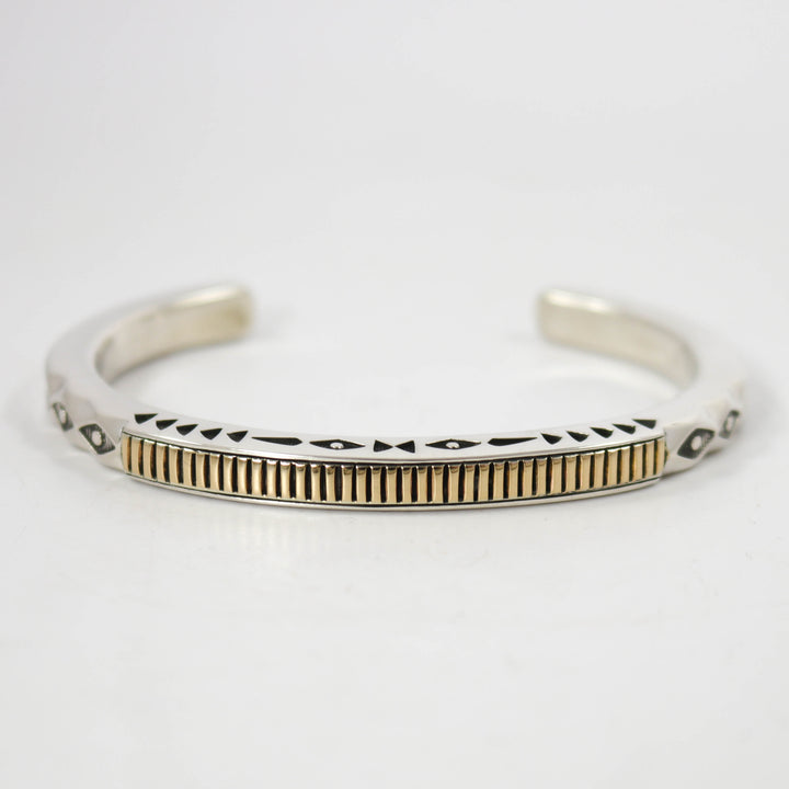Gold on Silver Cuff