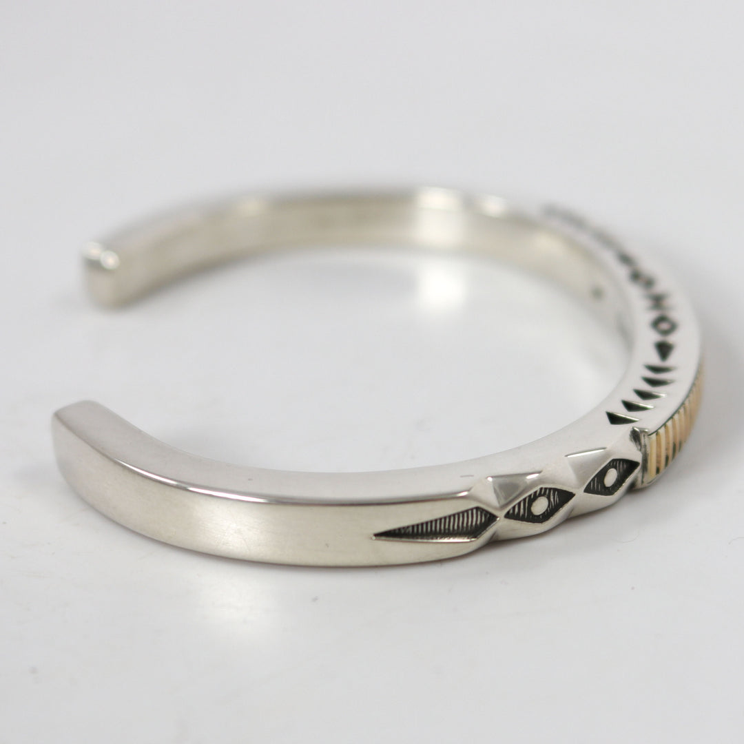 Gold on Silver Cuff
