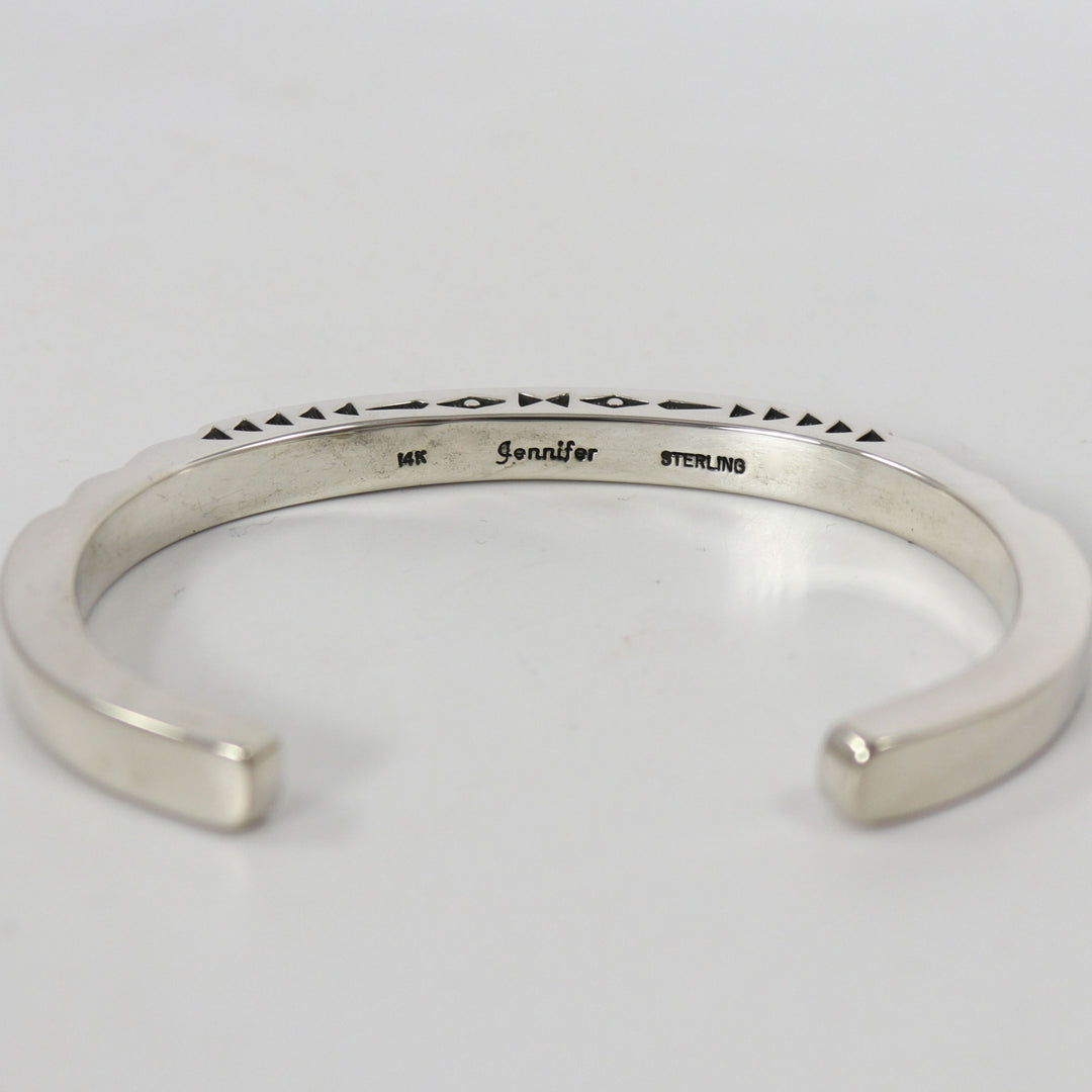 Gold on Silver Cuff