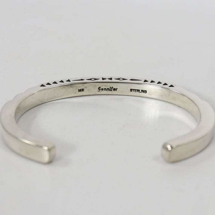 Gold on Silver Cuff