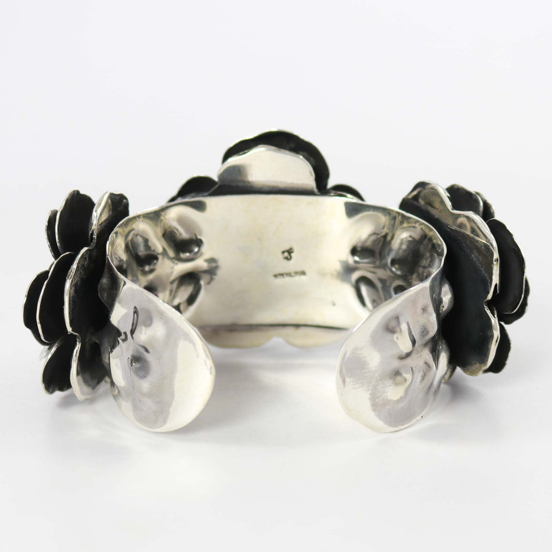 Silver Rose Cuff