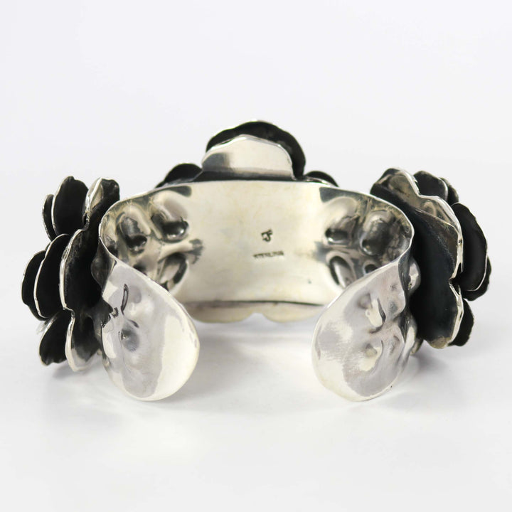 Silver Rose Cuff