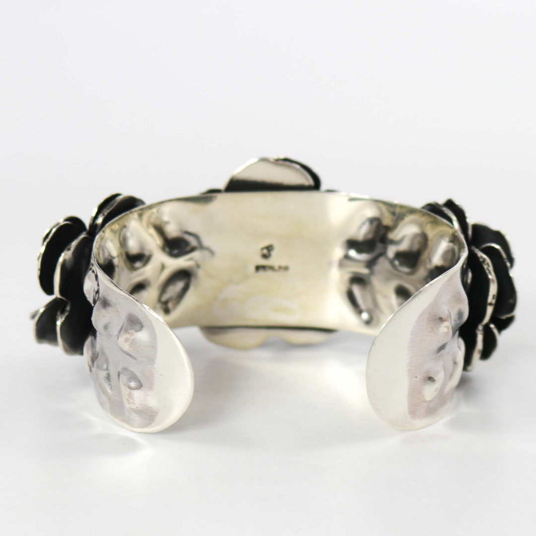 Silver Rose Cuff