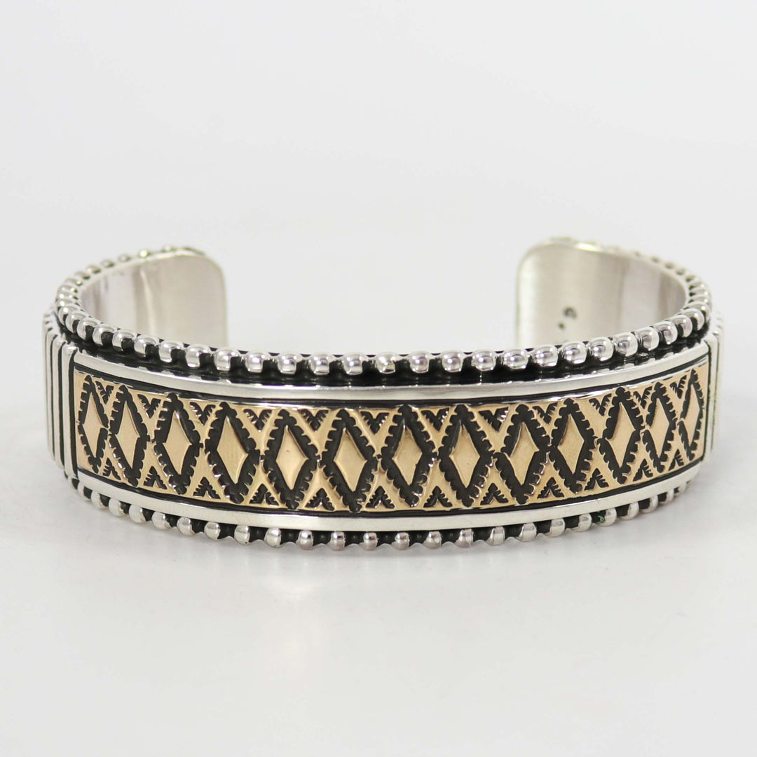 Gold on Silver Cuff