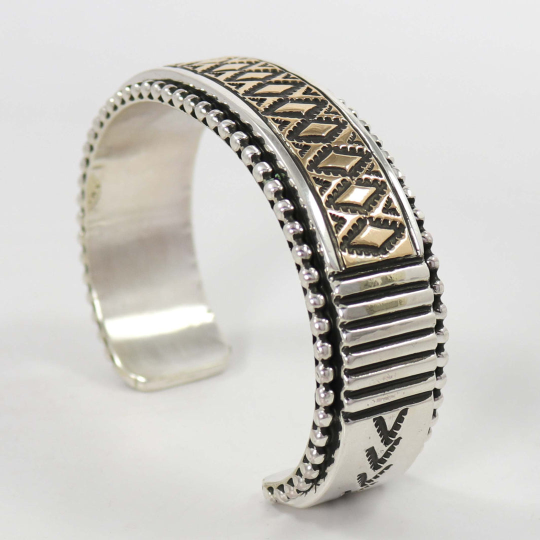 Gold on Silver Cuff