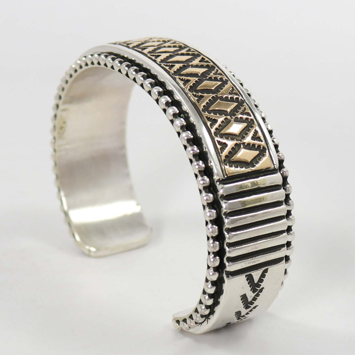Gold on Silver Cuff