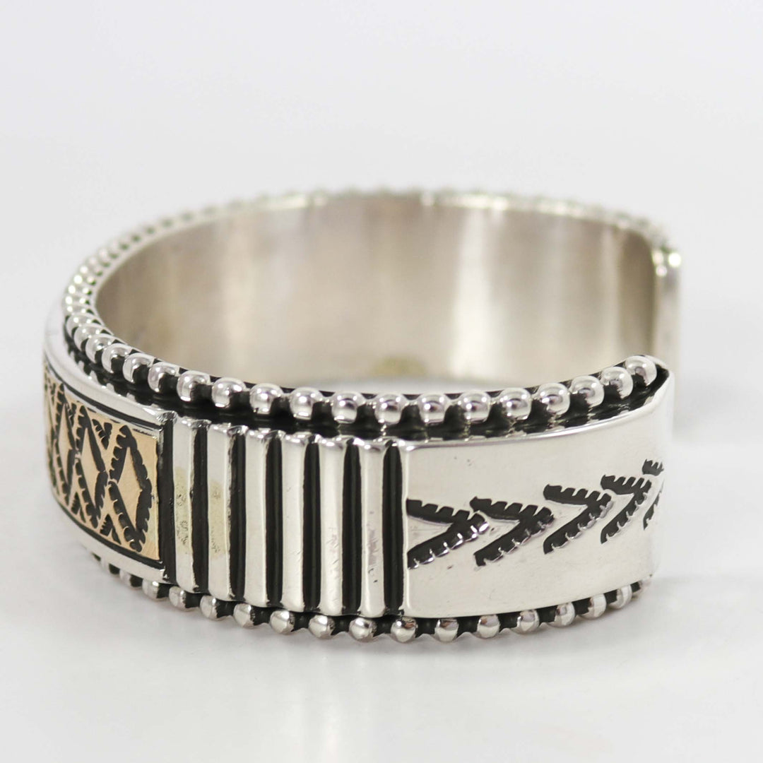 Gold on Silver Cuff