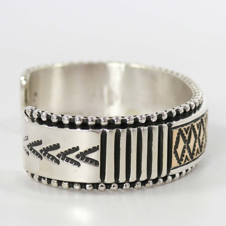 Gold on Silver Cuff