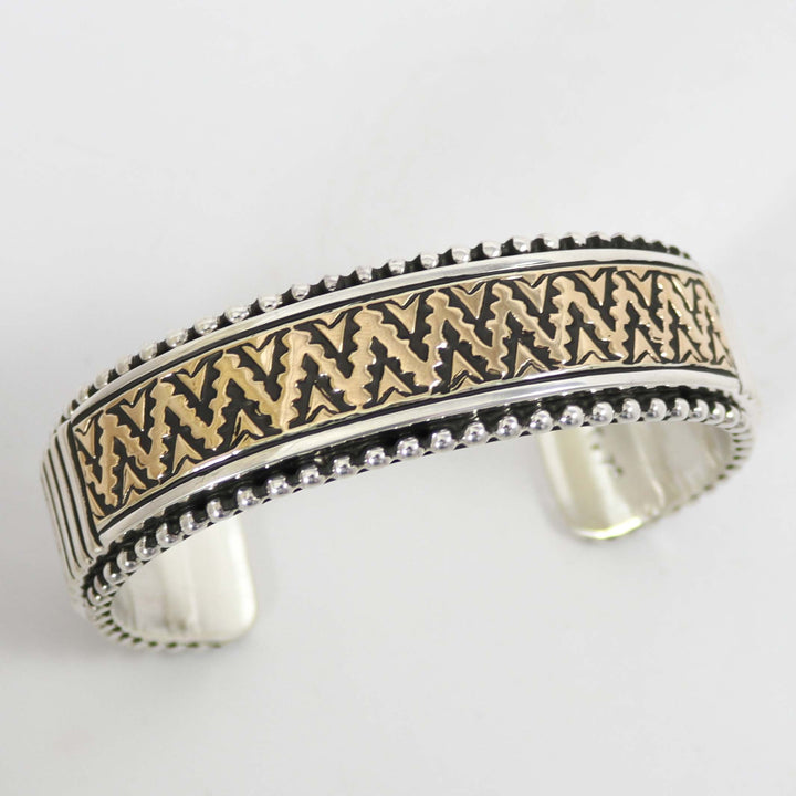 Gold on Silver Cuff