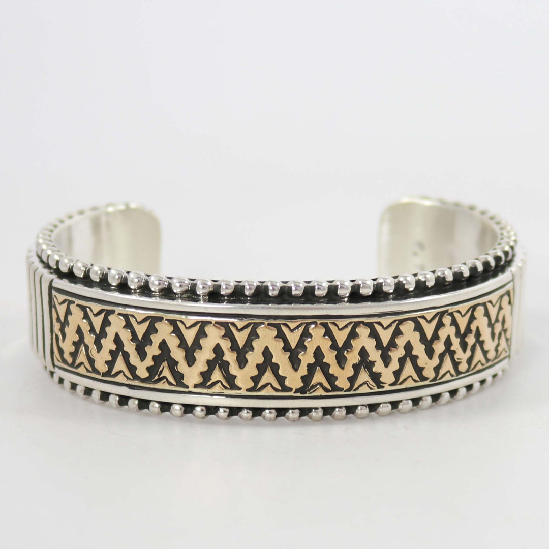 Gold on Silver Cuff