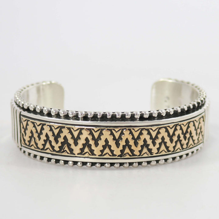 Gold on Silver Cuff