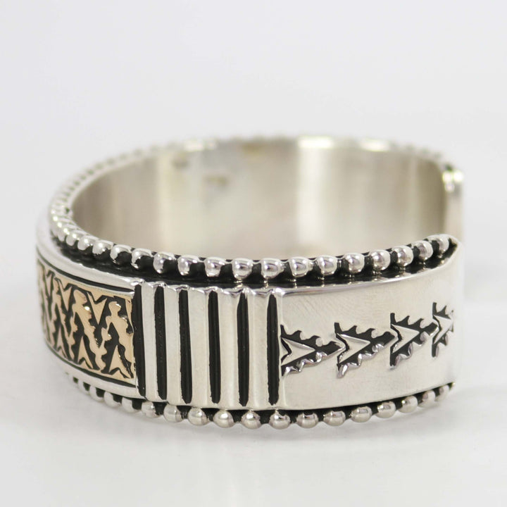 Gold on Silver Cuff