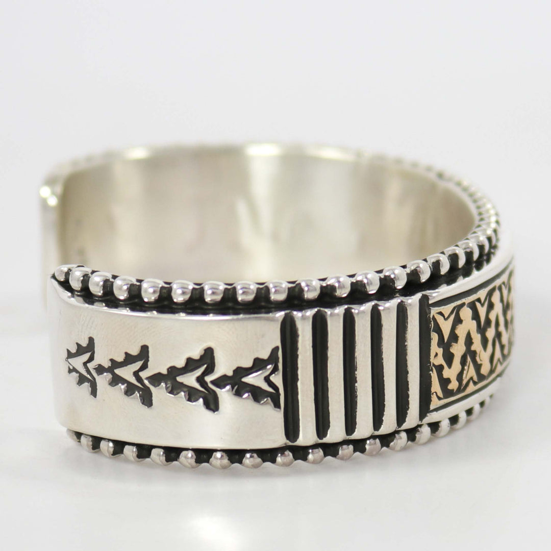 Gold on Silver Cuff