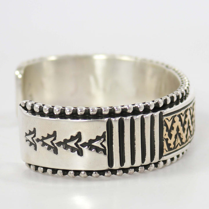 Gold on Silver Cuff