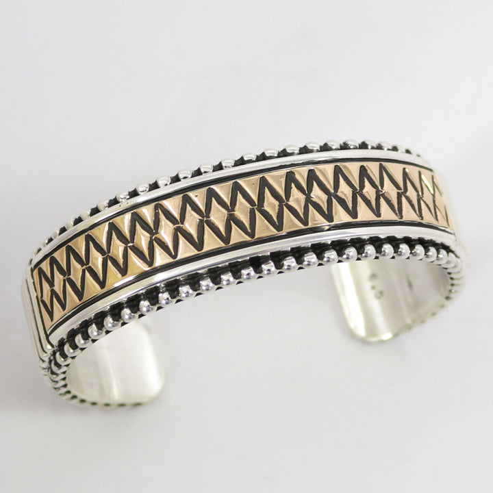 Gold on Silver Cuff