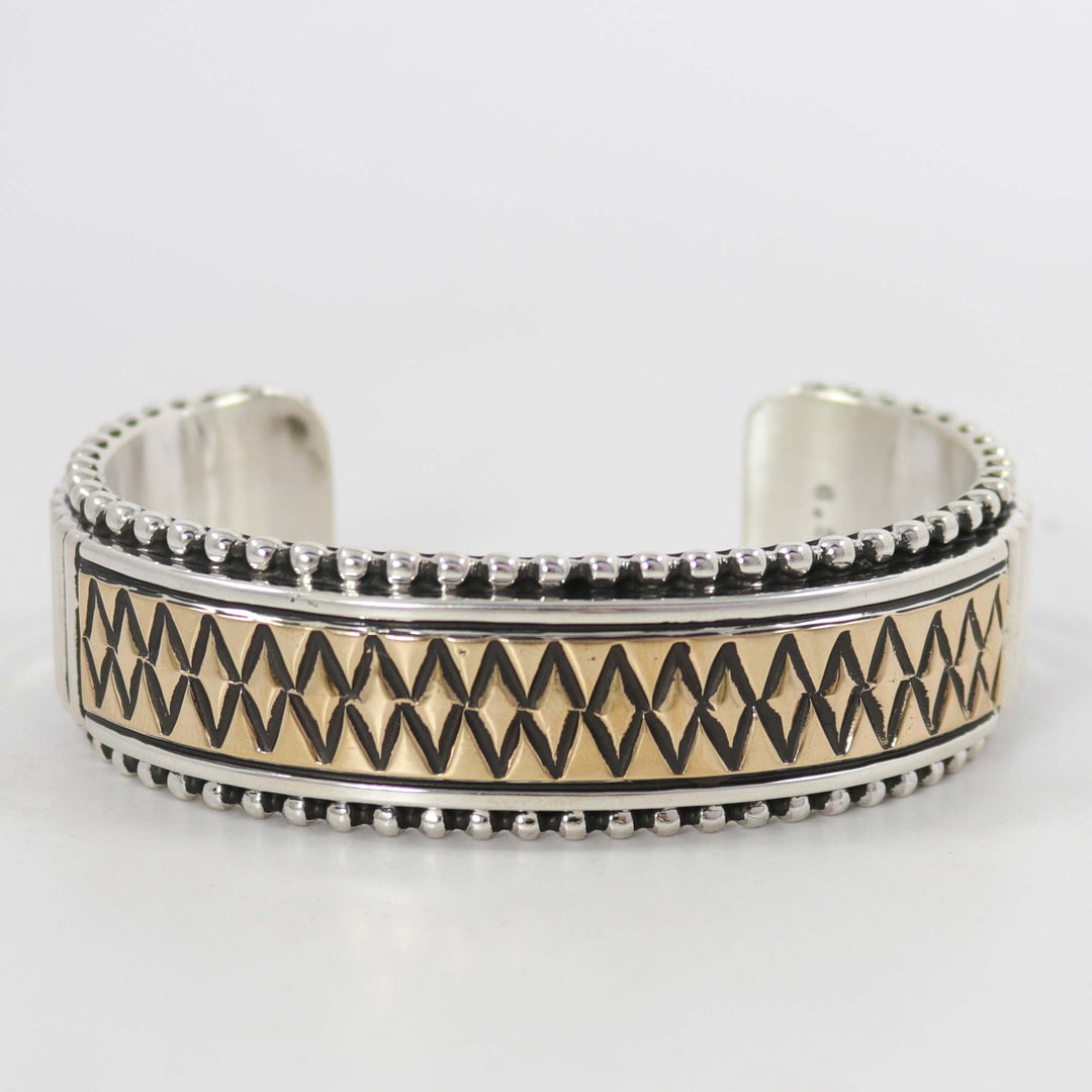 Gold on Silver Cuff