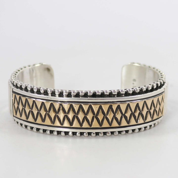 Gold on Silver Cuff