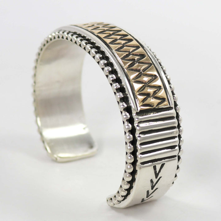 Gold on Silver Cuff