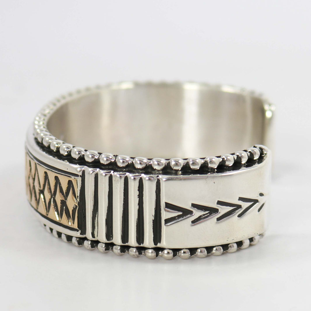Gold on Silver Cuff