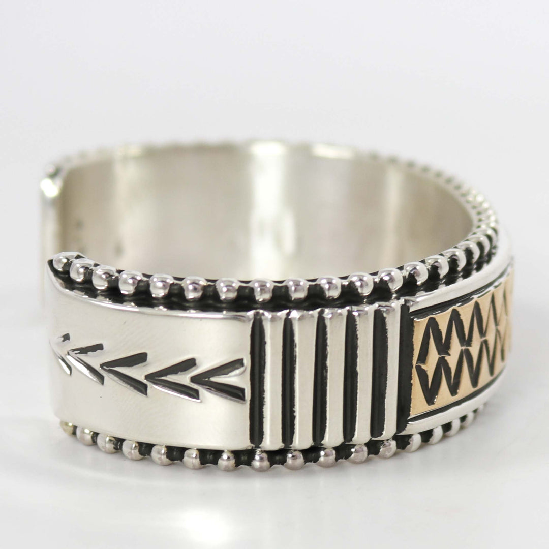 Gold on Silver Cuff