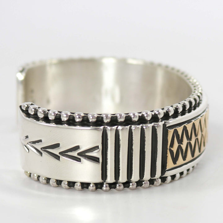 Gold on Silver Cuff