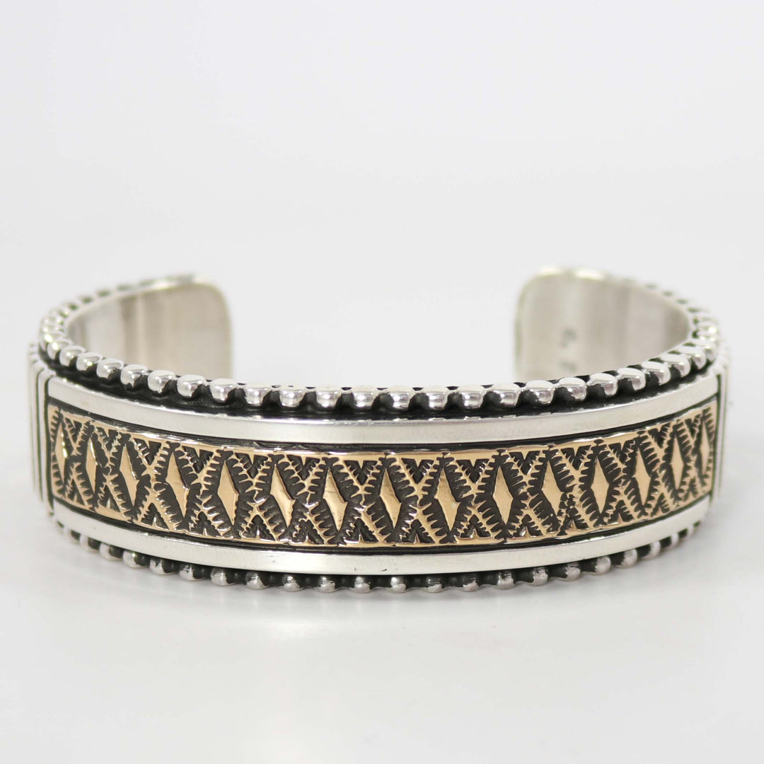 Gold on Silver Cuff