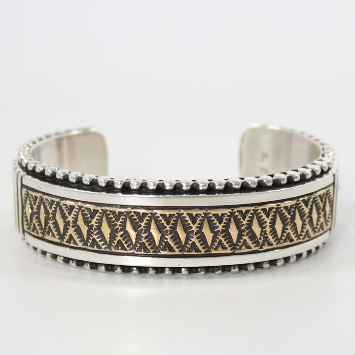 Gold on Silver Cuff