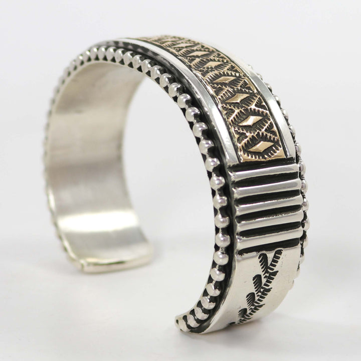 Gold on Silver Cuff