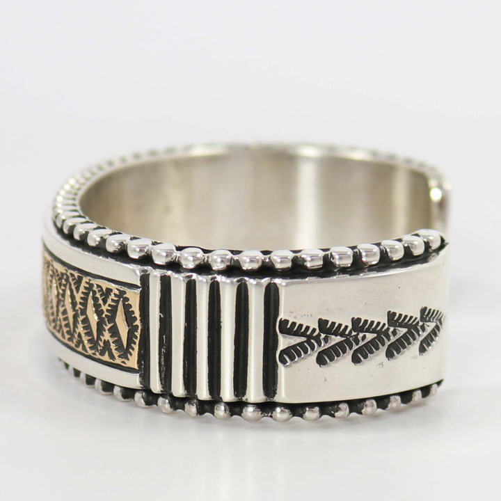 Gold on Silver Cuff