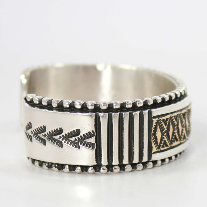 Gold on Silver Cuff