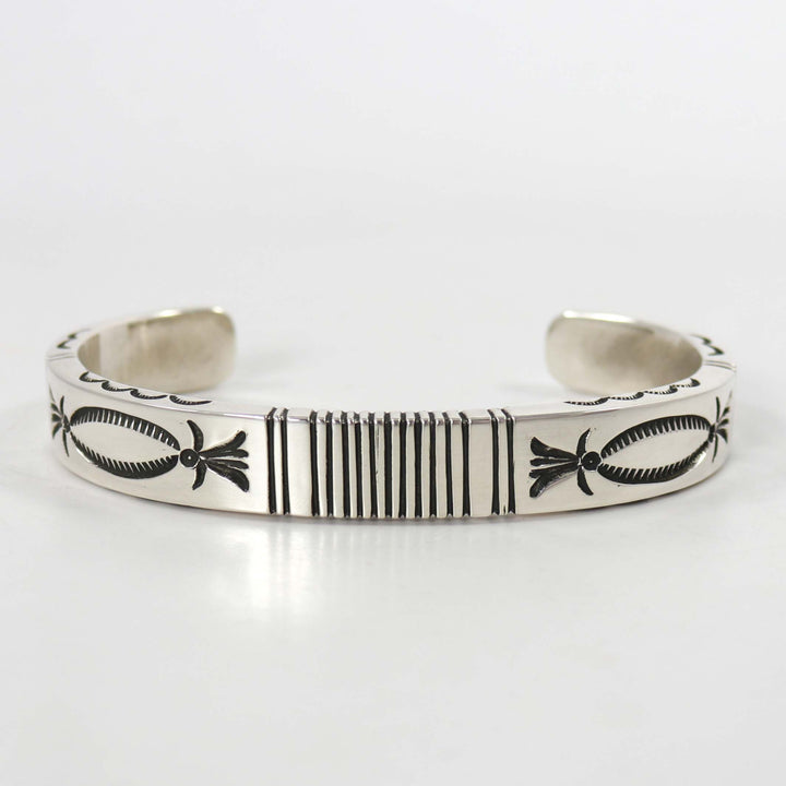 Stamped Silver Cuff