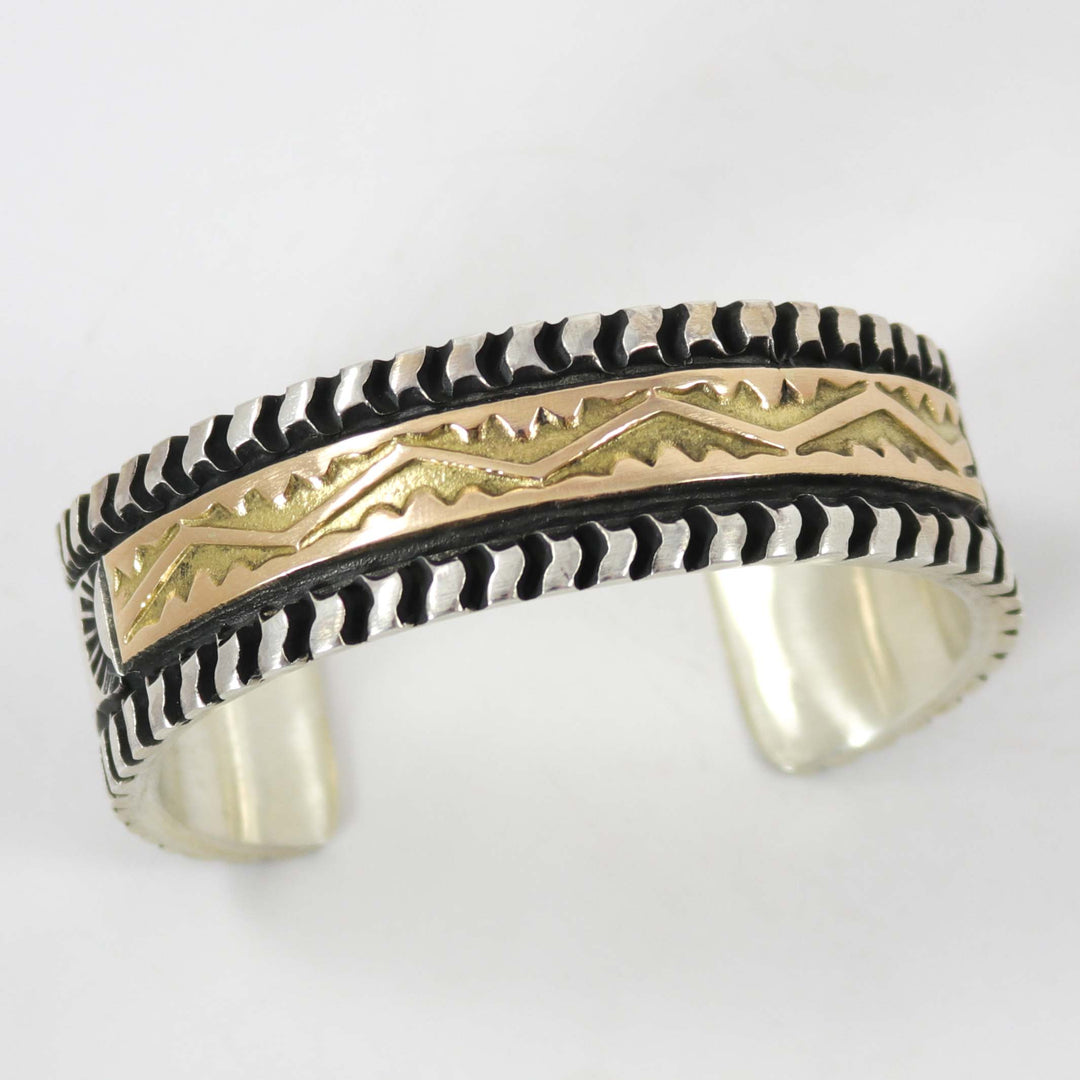 Gold on Silver Cuff