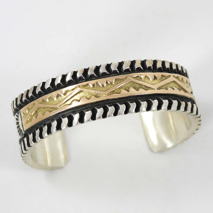 Gold on Silver Cuff