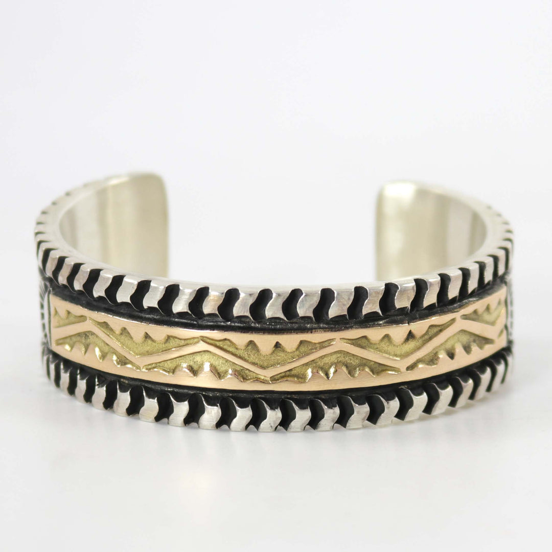 Gold on Silver Cuff
