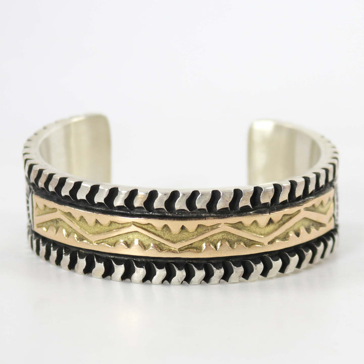 Gold on Silver Cuff