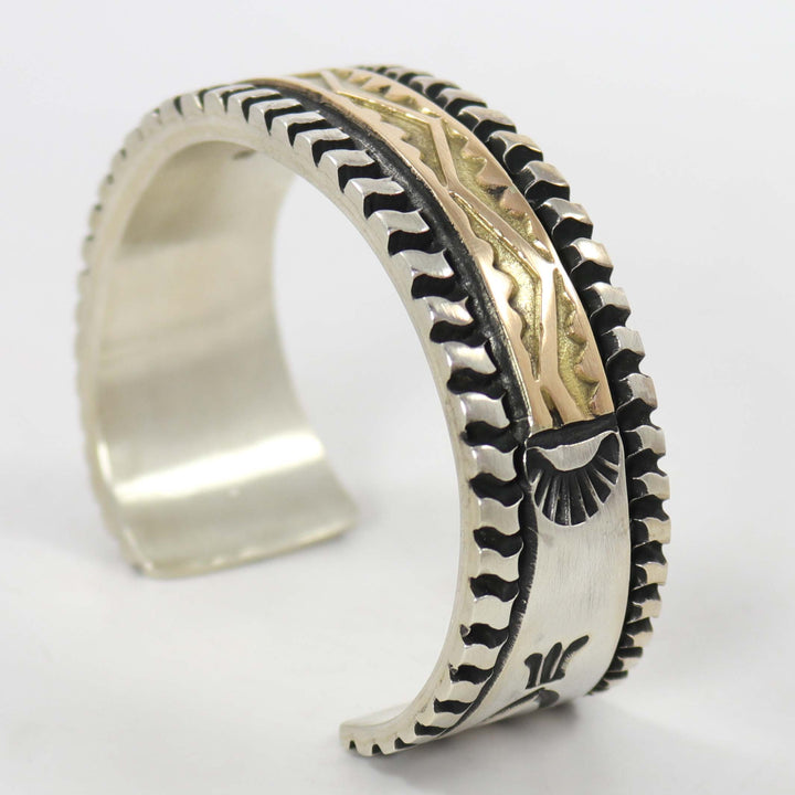 Gold on Silver Cuff