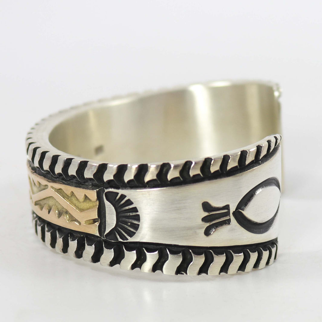 Gold on Silver Cuff