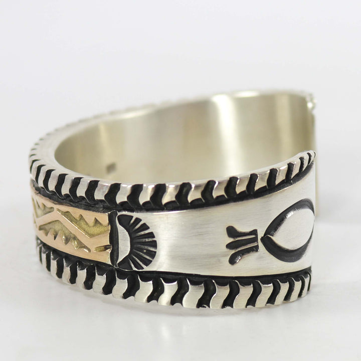Gold on Silver Cuff