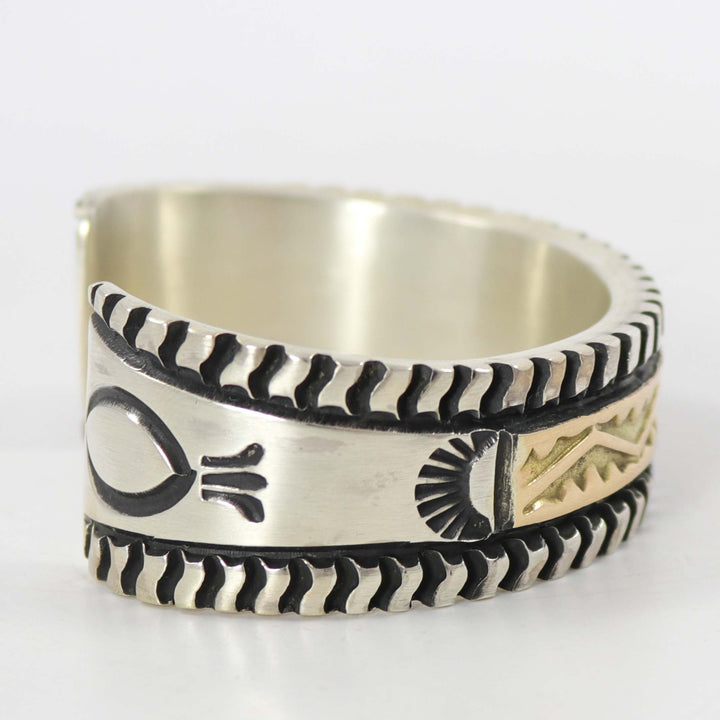 Gold on Silver Cuff