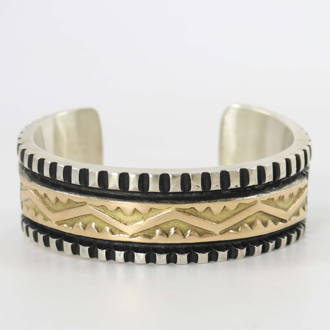 Gold on Silver Cuff