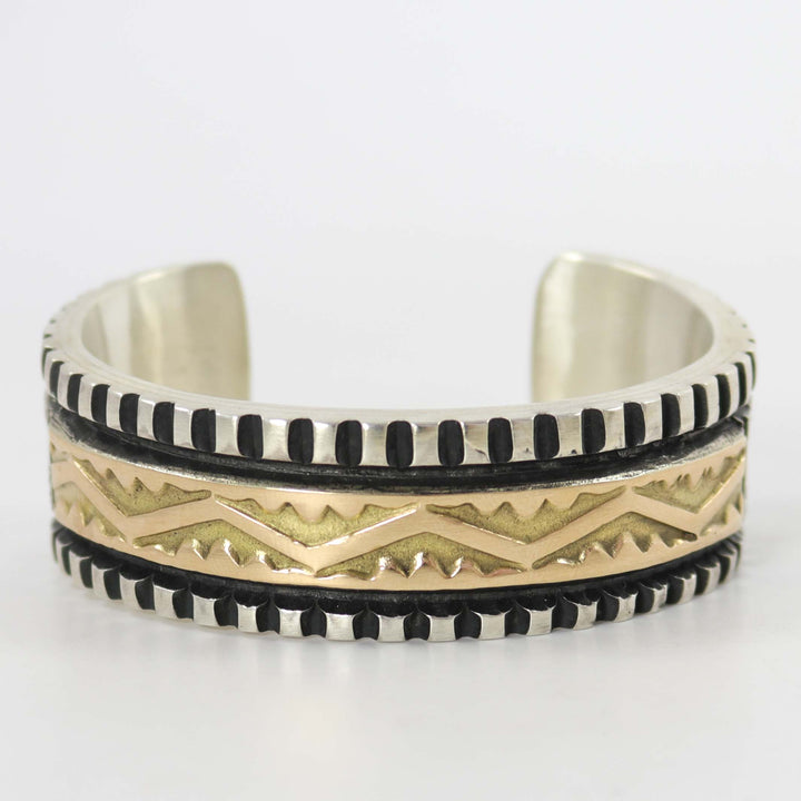 Gold on Silver Cuff