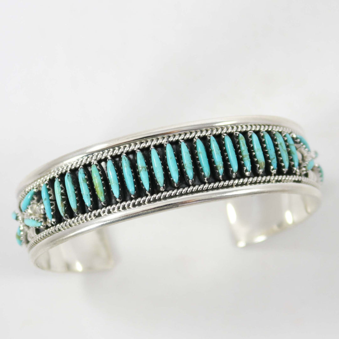 Outstanding Vintage Native American Zuni Sleeping Beauty Turquoise Sterling Silver Bracelet Outstanding Vintage Native American Zuni Sleeping Beauty Turquoise Sterling Silver Bracelet