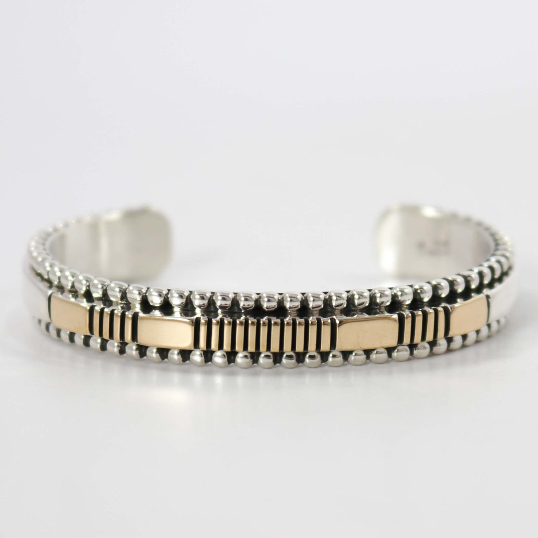 Gold on Silver Cuff