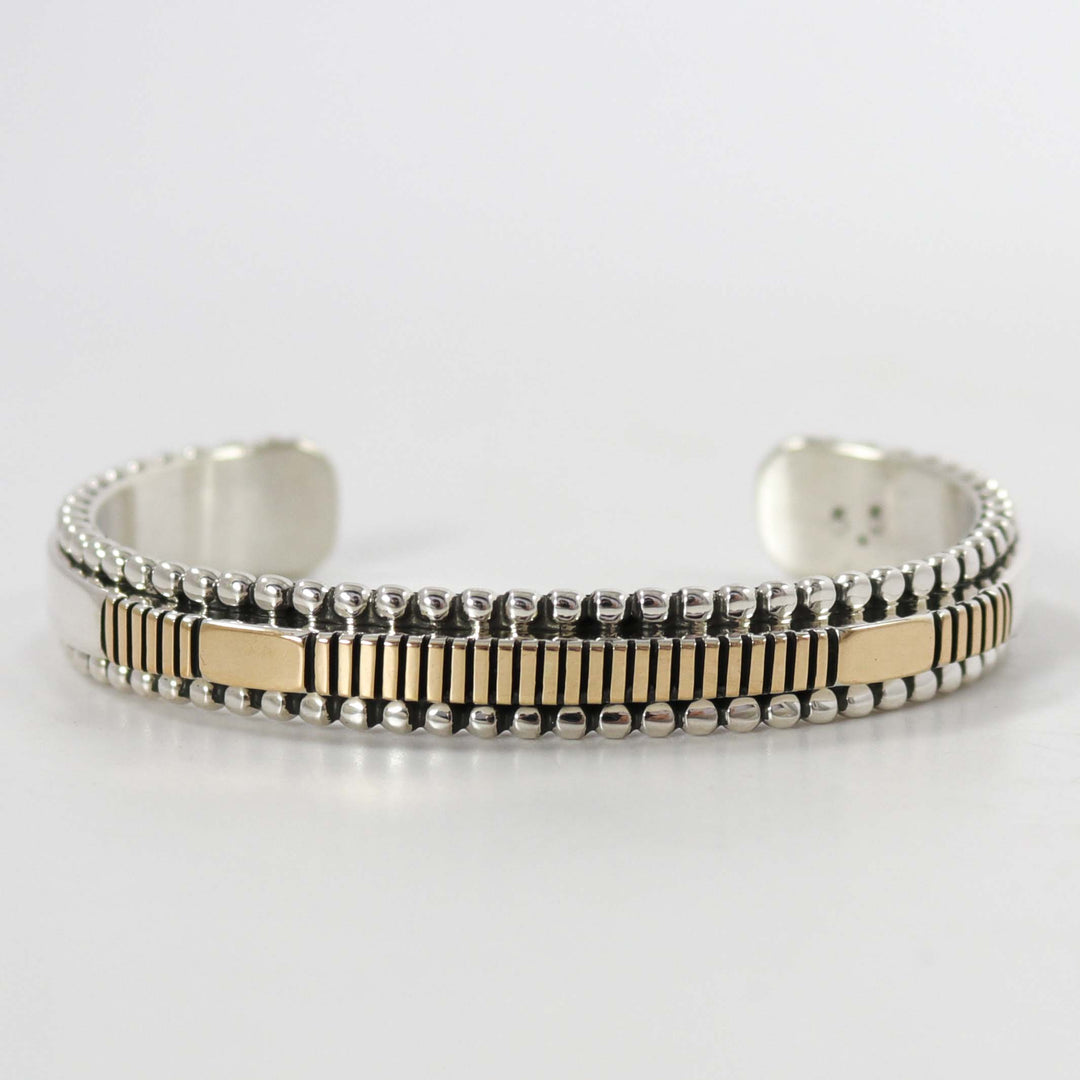 Gold on Silver Cuff