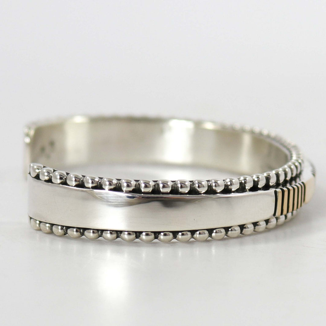Gold on Silver Cuff