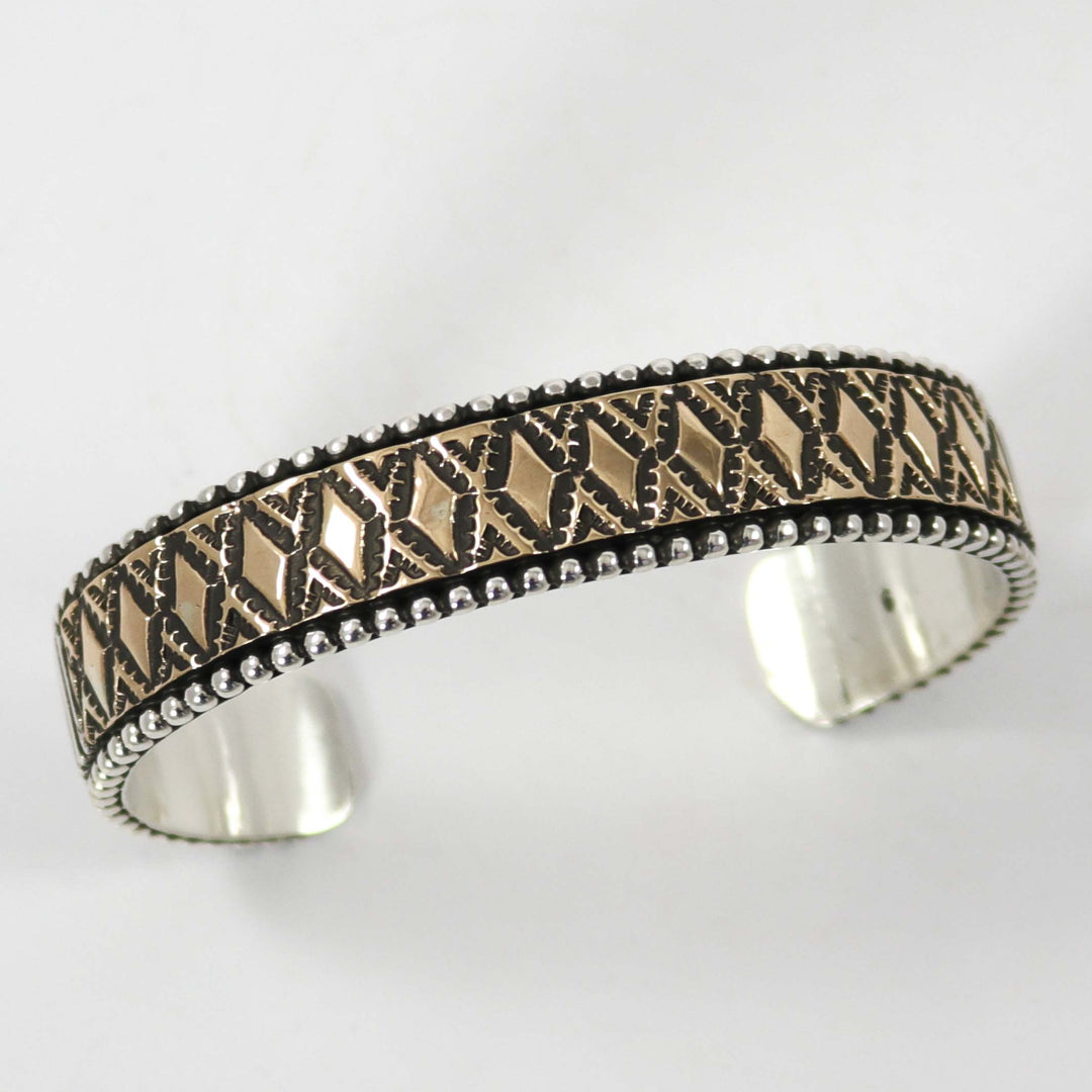 Gold on Silver Cuff