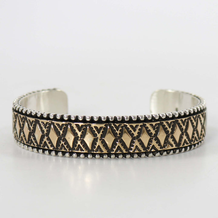 Gold on Silver Cuff