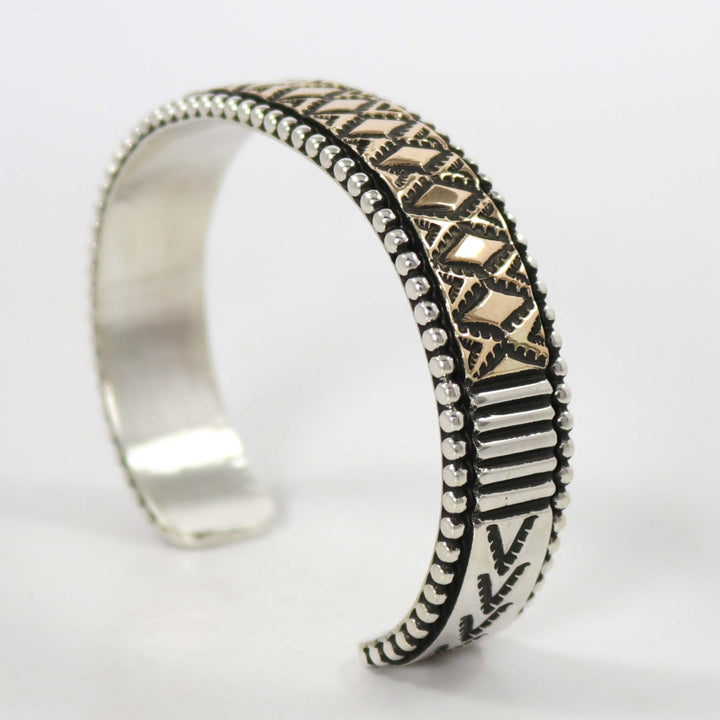 Gold on Silver Cuff
