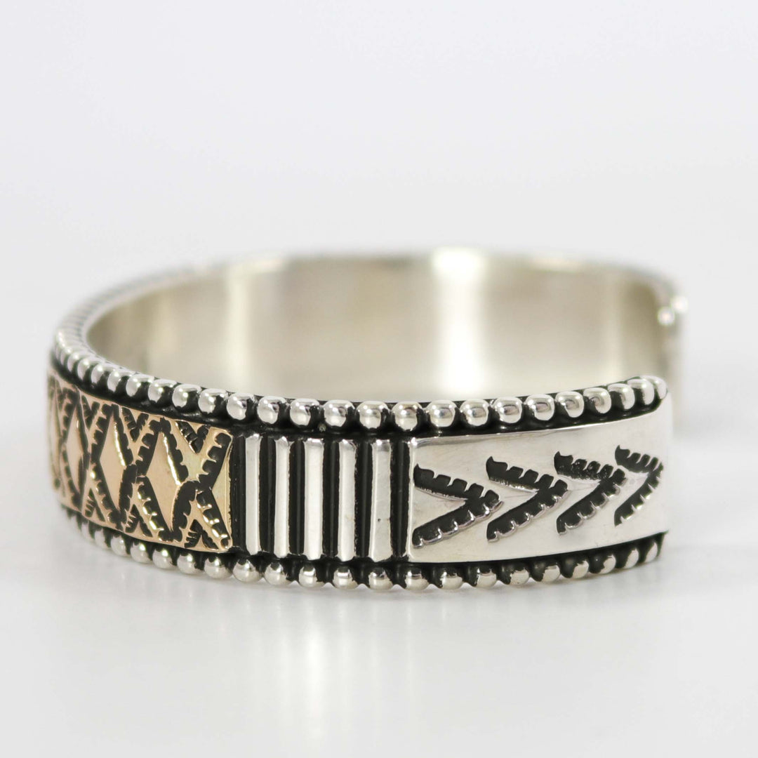 Gold on Silver Cuff