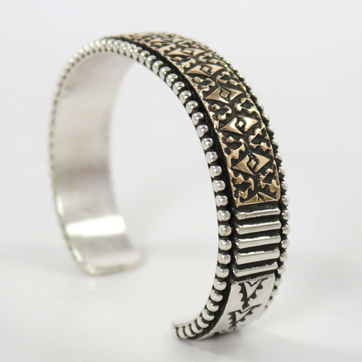 Gold on Silver Cuff